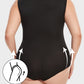 Chic Ribbed Square Neck Sleeveless Tummy Control Tank Bodysuit for Women