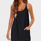 Women's Athletic Sleeveless Mini Dress with Built-In Shorts and Pockets