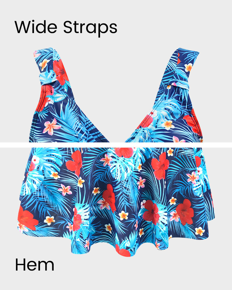 Elegant Floral Print One-Piece Swim Dress: Modest Coverage, Stylish Design, Comfort Fit