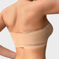 Comfortable Wireless Strapless Front-Closure Leopard Print Bra with Scalloped Trim