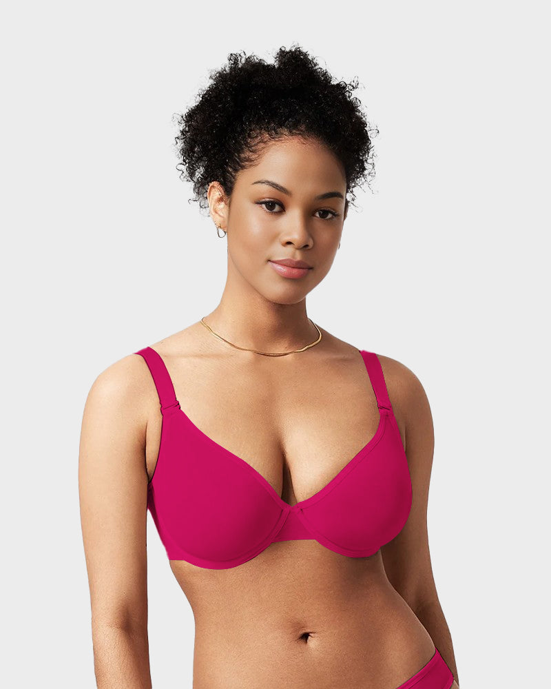 Seamless Mesh Unlined Underwire Bra: Natural Shape, Breathable, Invisible Support for Everyday