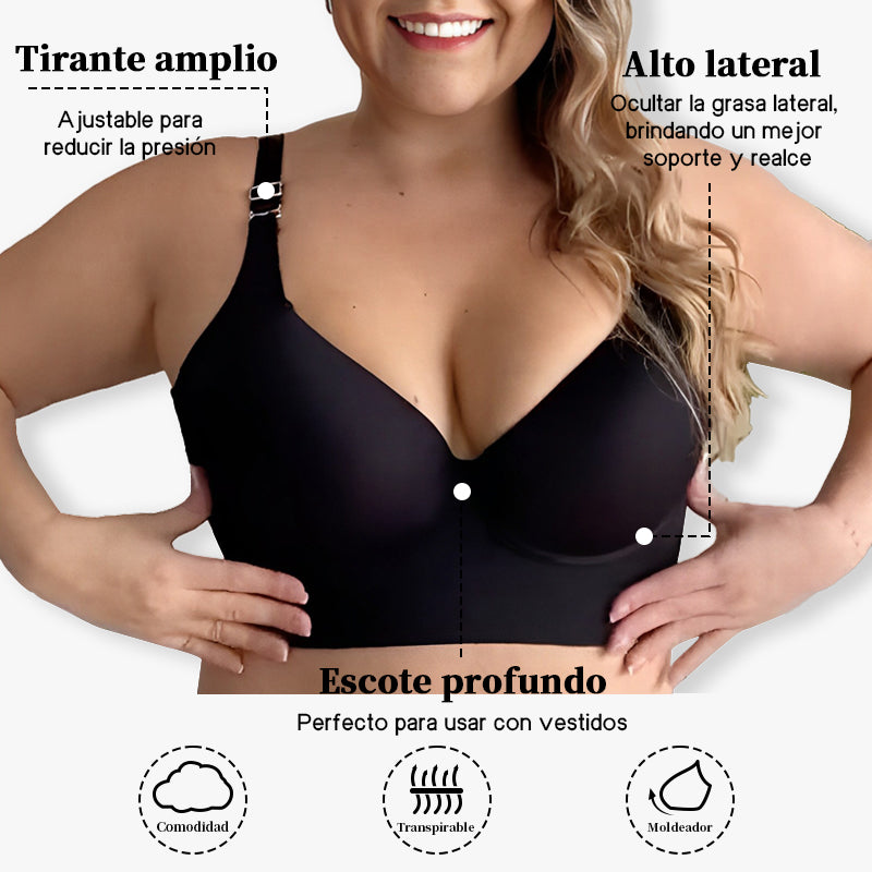 SheCurve® Perfect Lift Back Smoothing Black Bra 2-Pack for Women