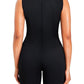 Women's Zip-Up Sauna Shapewear Bodysuit for Enhanced Sweat & Slimming