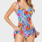 Stylish Plus Size Tummy Control One-Piece Swimsuit for Women, Slimming Fit