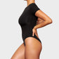 Seamless Everyday T-Shirt Bodysuit: Curve-Hugging, Tummy Control Shapewear for Women