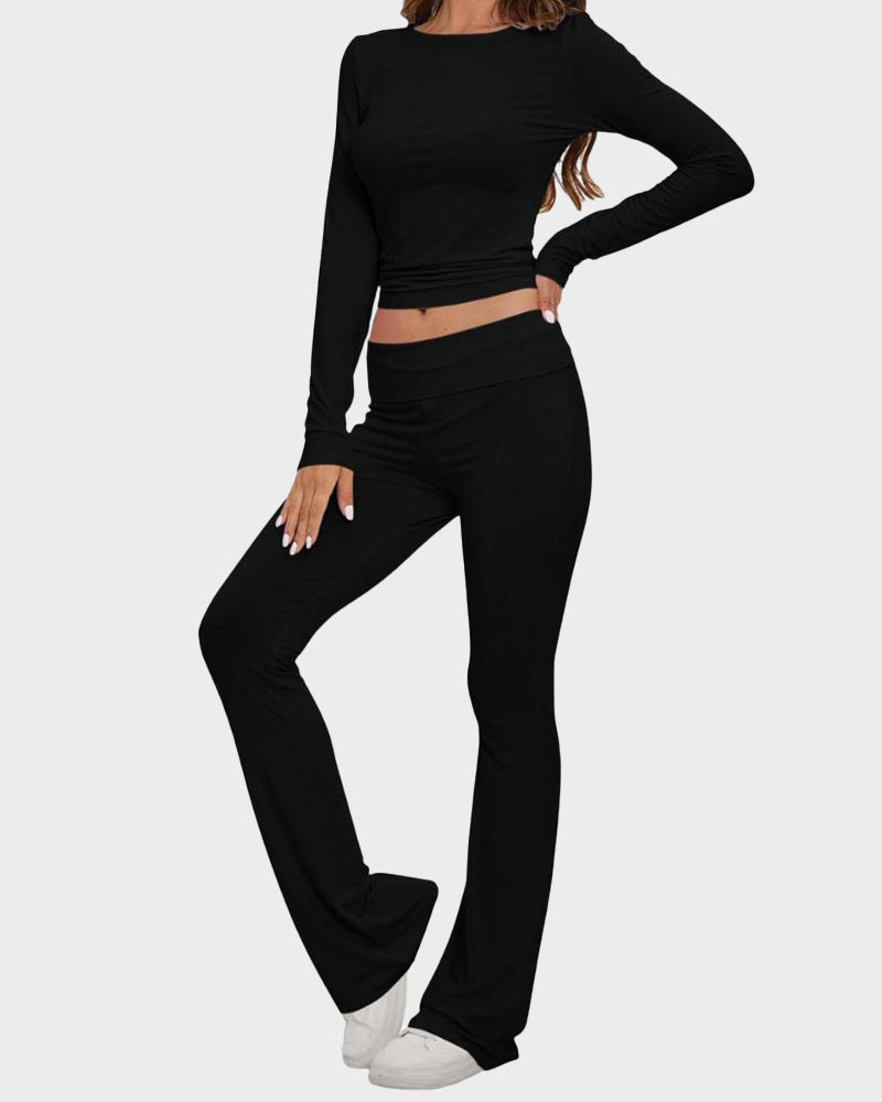 Soft Cotton Jersey Long Sleeve Lounge Set for Women, Ultimate Comfort