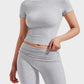 Women's Ultra-Soft 2-Piece Stretch Lounge Set: Comfy Top & Flare Pants