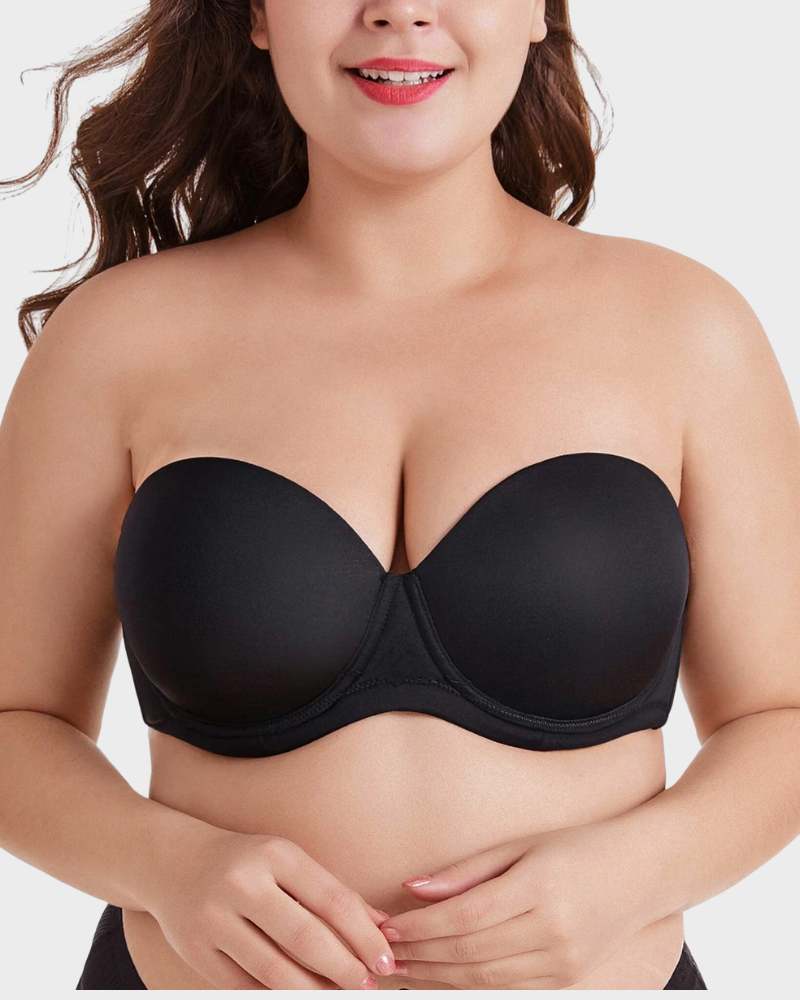 Versatile Underwire Bandeau Bra with Removable Straps for Seamless Support