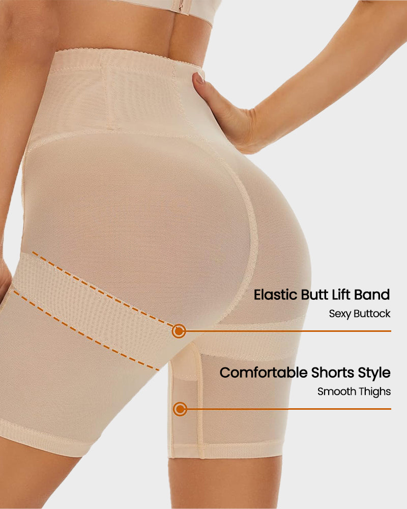 SheCurve® Breathable Mesh High Waist Tummy Control Shapewear Shorts for Women