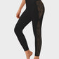 Stylish High-Waisted Lace Panel Yoga Leggings