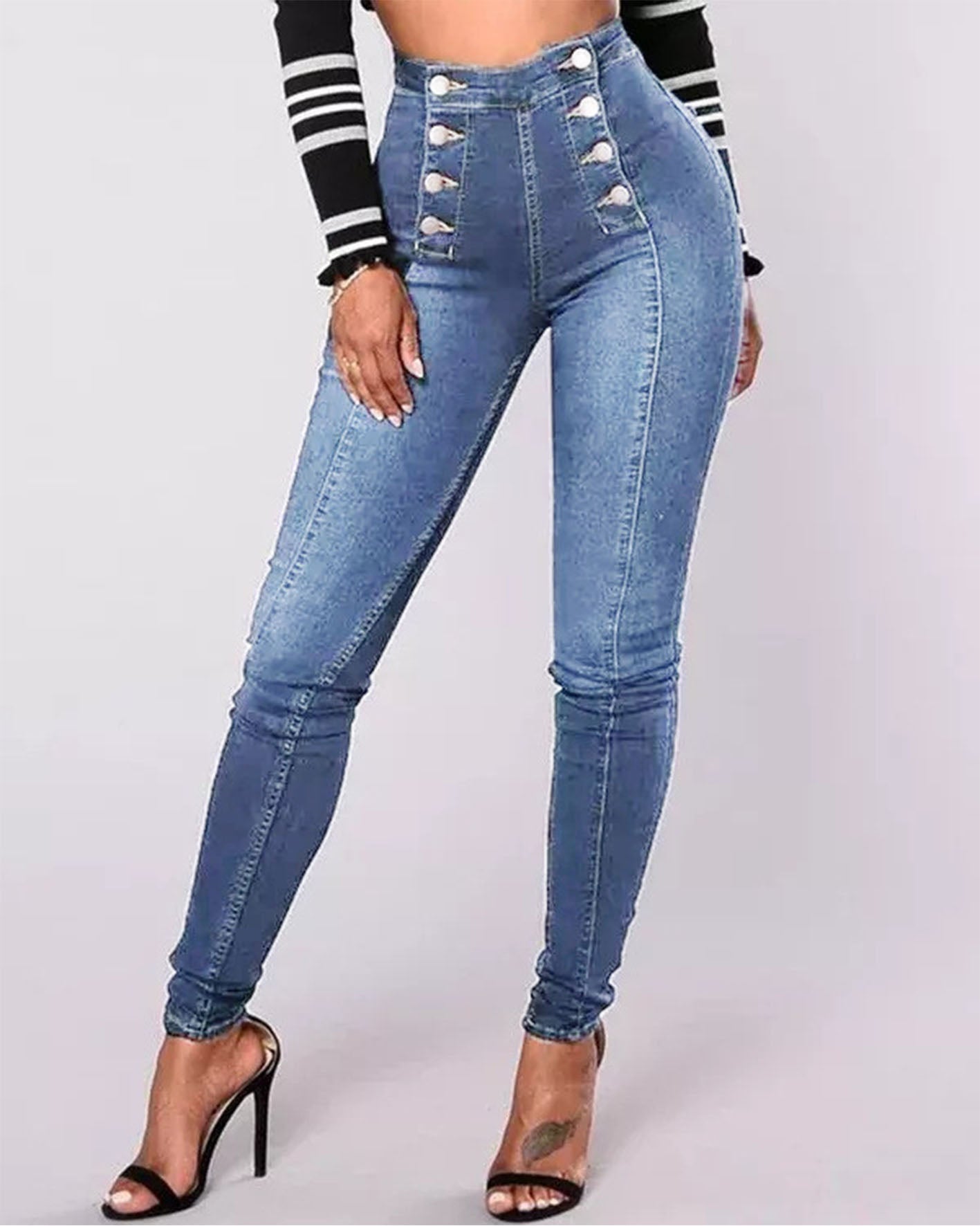SheCurve High-Waisted Stretch Jeans: Butt-Lifting, Shaping, Ultra Soft, Breathable Comfort