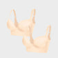 SheCurve Ultimate Lift Back Smoothing Bra 2-Pack: Black & Beige Comfort