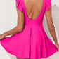 Elegant Ruffle Sleeve Cross Front Swimsuit Dress - Versatile Beach Pool Wear