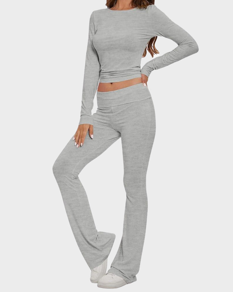 Soft Cotton Jersey Long Sleeve Lounge Set for Women, Ultimate Comfort