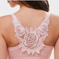 Elegant Rose Embroidered Front Closure Bra for Seamless Comfort and Easy Wear
