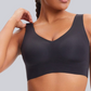 Wireless Back Smoothing V-Neck Seamless Tank Bra with Comfort Support