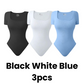 SheCurve® Seamless Square Neck Short Sleeve Snatching Bodysuit: Body-Hugging Shapewear