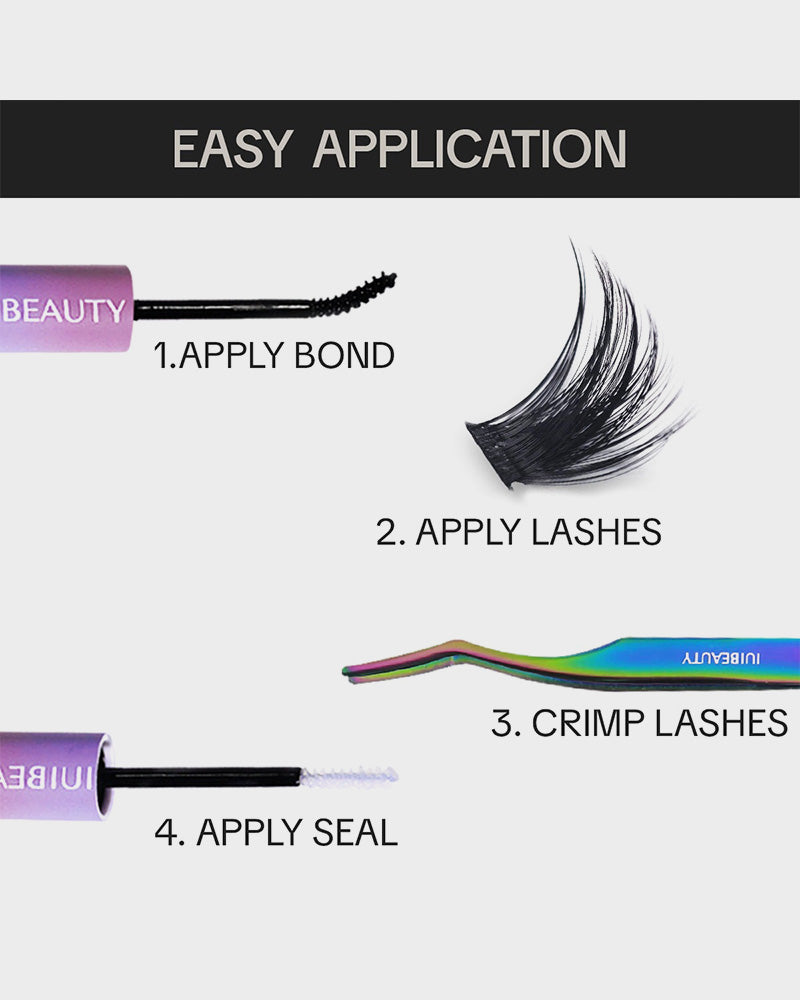 SheCurve X IUI Reusable DIY Cluster Lashes Starter Kit for Effortless Glamour