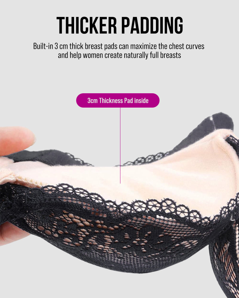 SheCurve Sexy Lace Underwire Padded Push-Up Bra for Enhanced Lift & Comfort