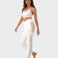 Shecurve High-Waisted Lace Panel Yoga Leggings - Comfort Stretch Activewear