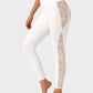 Shecurve High-Waisted Lace Panel Yoga Leggings - Comfort Stretch Activewear