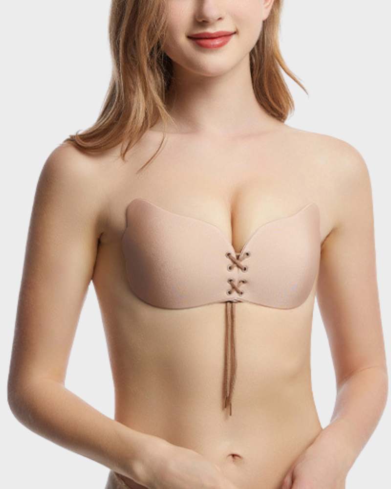 Invisible Strapless Adhesive Push-Up Bra for Backless Outfits & Comfort
