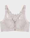 Elegant Rose Embroidery Front Closure Bra for Seamless Comfort & Support
