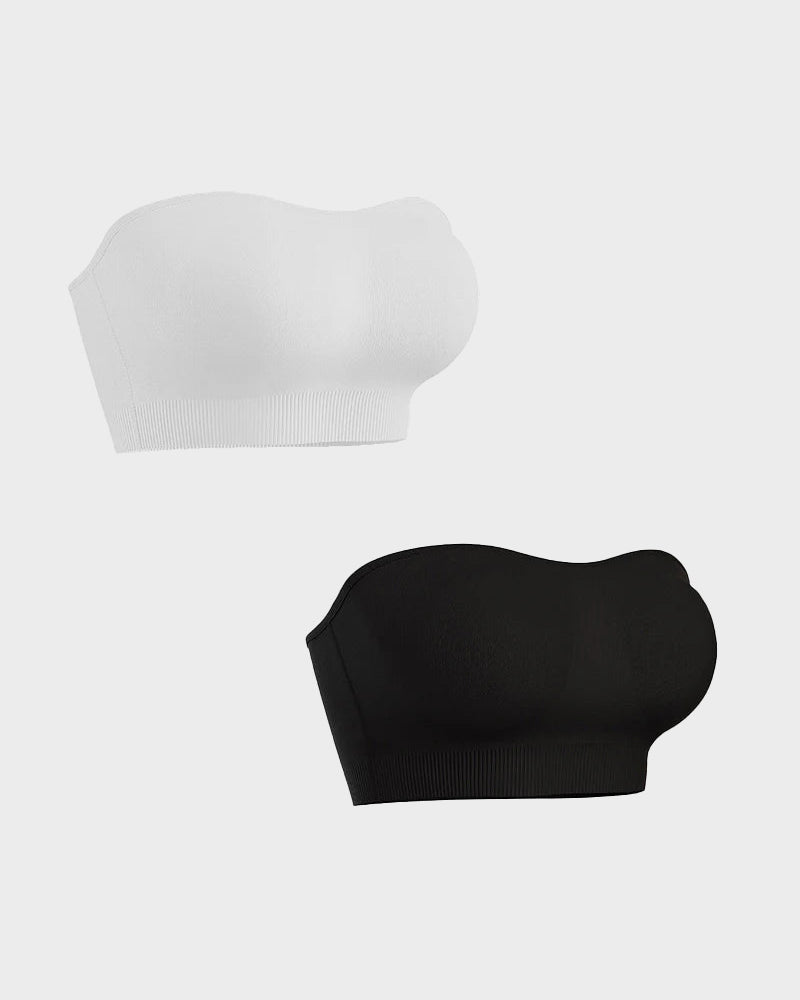 Ultimate Comfort Non-Slip Bandeau Bra: Seamless, Wireless, Strapless Support