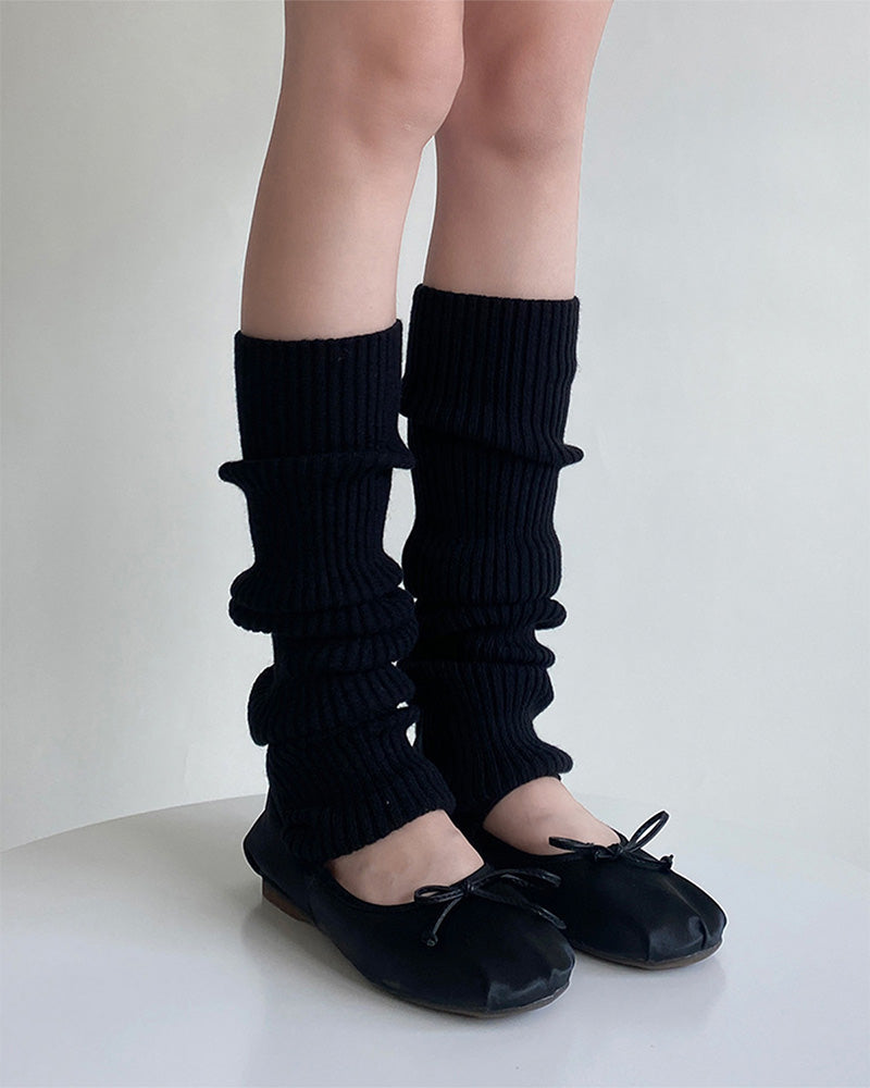 Cozy Ribbed Knit Leg Warmers for Women, Stylish Winter Warmth Accessory