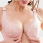 Elegant Rose Embroidered Front Closure Bra for Seamless Comfort and Easy Wear