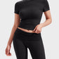 Women's Ultra-Soft 2-Piece Stretch Lounge Set: Comfy Top & Flare Pants