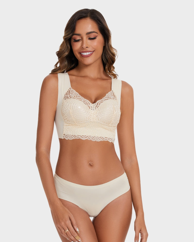 Luxurious Stretch Lace Wireless Bra: Ultimate Comfort, Lift, Support & Posture Improvement