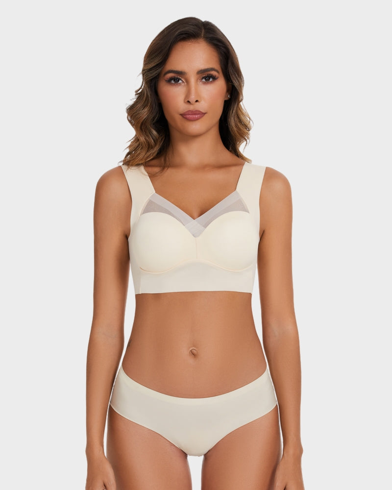 Ultimate Comfort Smoothing Mesh Bra: Wireless, Full Coverage, Breathable Support