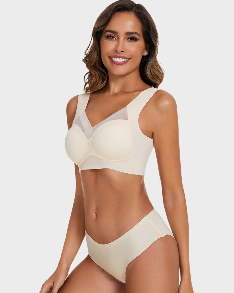 Ultimate Comfort Smoothing Mesh Bra: Wireless, Full Coverage, Breathable Support
