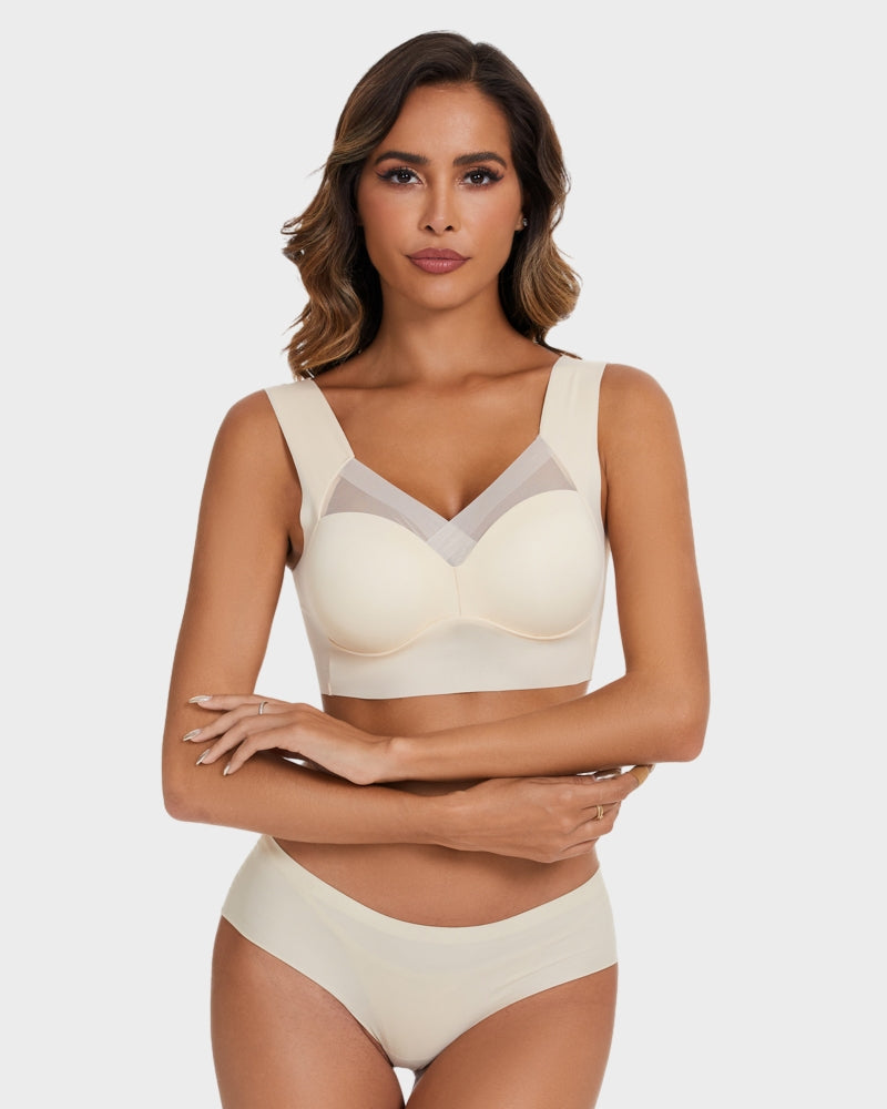 Ultimate Comfort Smoothing Mesh Bra: Wireless, Full Coverage, Breathable Support