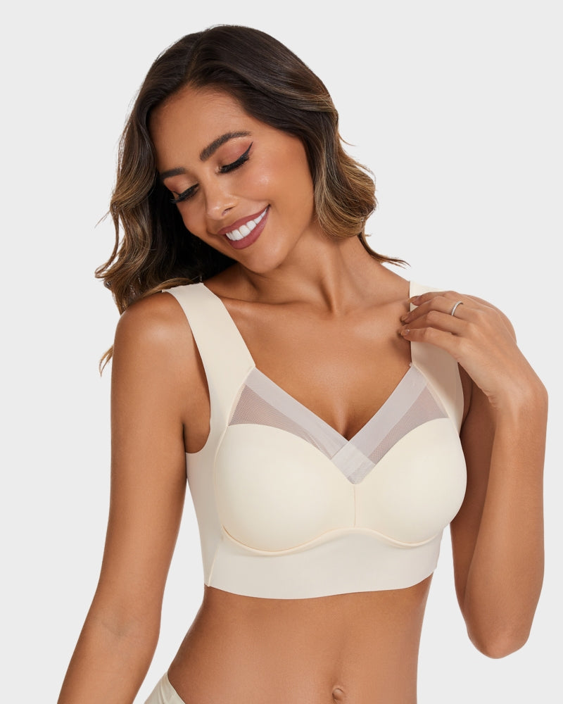 Ultimate Comfort Smoothing Mesh Bra: Wireless, Full Coverage, Breathable Support