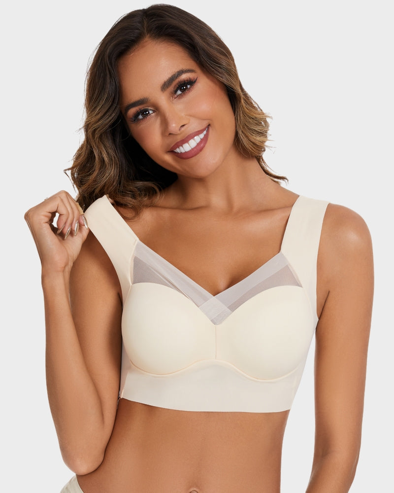 Ultimate Comfort Smoothing Mesh Bra: Wireless, Full Coverage, Breathable Support