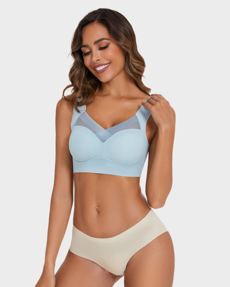 Ultimate Comfort Smoothing Mesh Bra: Wireless, Full Coverage, Breathable Support