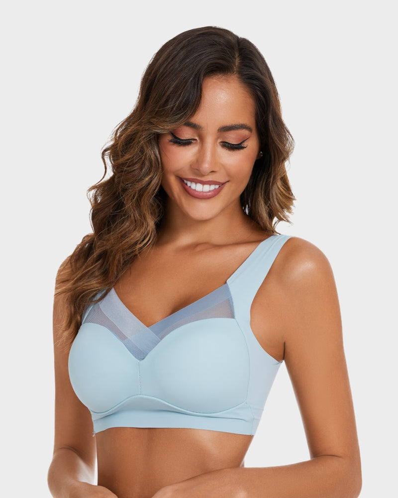 Ultimate Comfort Smoothing Mesh Bra: Wireless, Full Coverage, Breathable Support