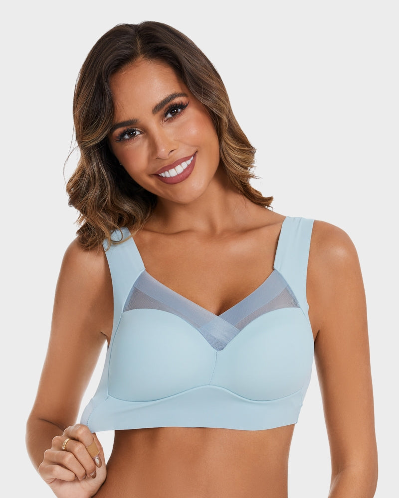 Ultimate Comfort Smoothing Mesh Bra: Wireless, Full Coverage, Breathable Support