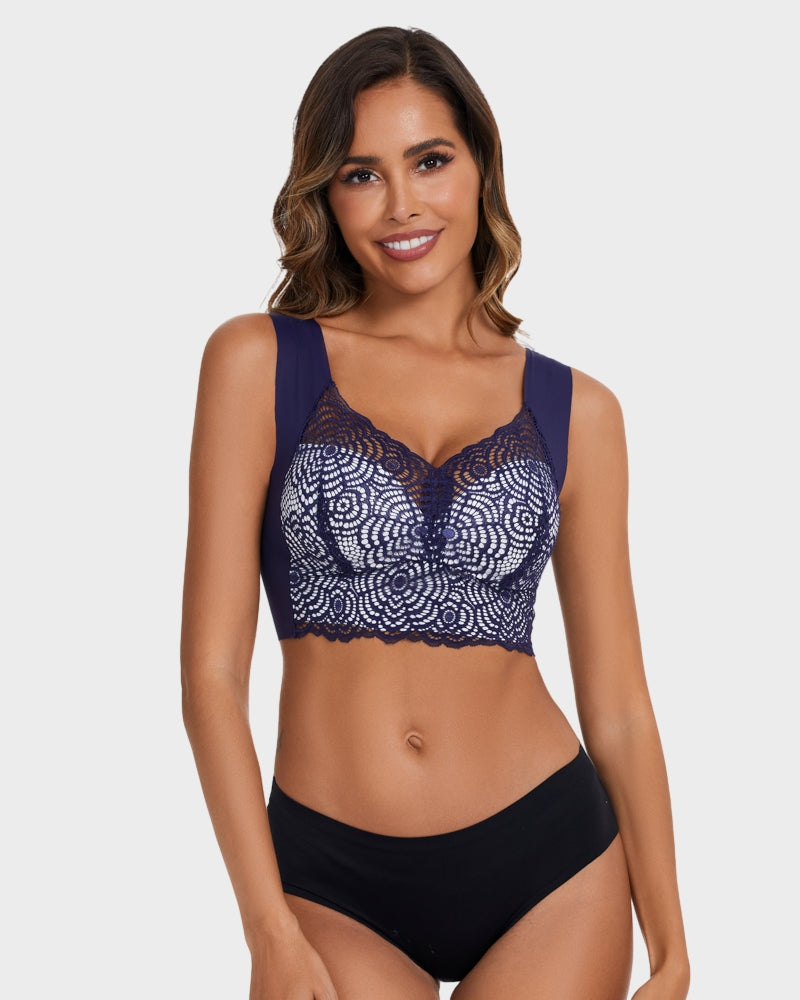 Luxurious Stretch Lace Wireless Bra: Ultimate Comfort, Lift, Support & Posture Improvement