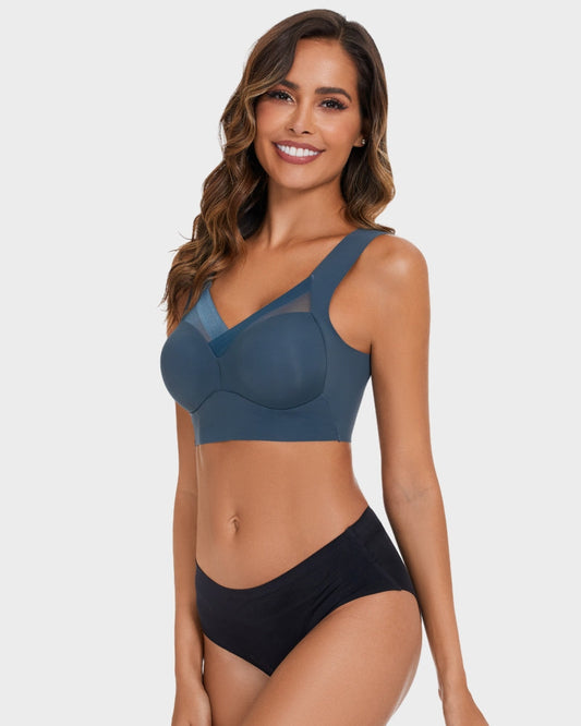 Ultimate Comfort Smoothing Mesh Bra: Wireless, Full Coverage, Breathable Support
