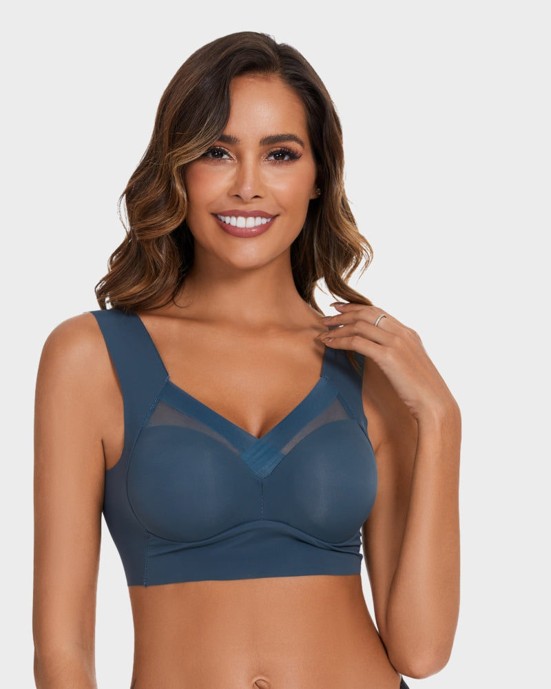 Ultimate Comfort Smoothing Mesh Bra: Wireless, Full Coverage, Breathable Support