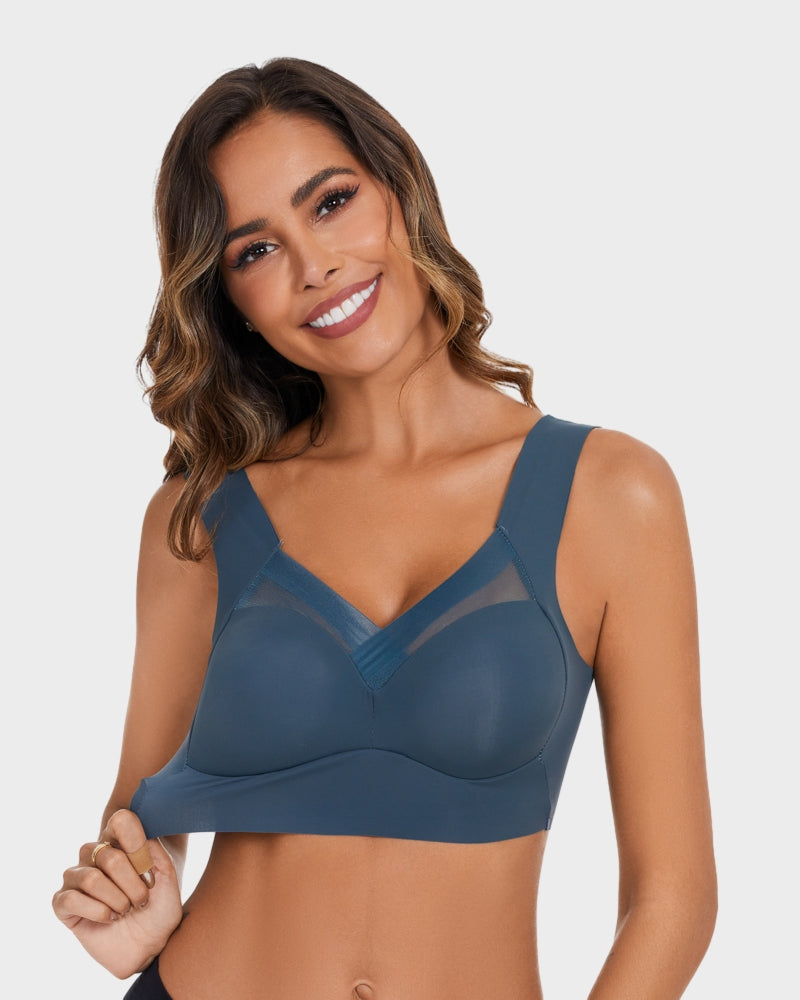 Ultimate Comfort Smoothing Mesh Bra: Wireless, Full Coverage, Breathable Support