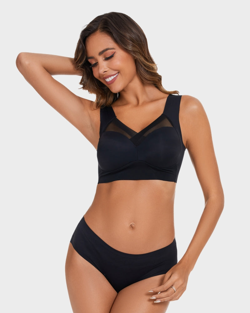 Ultimate Comfort Smoothing Mesh Bra: Wireless, Full Coverage, Breathable Support