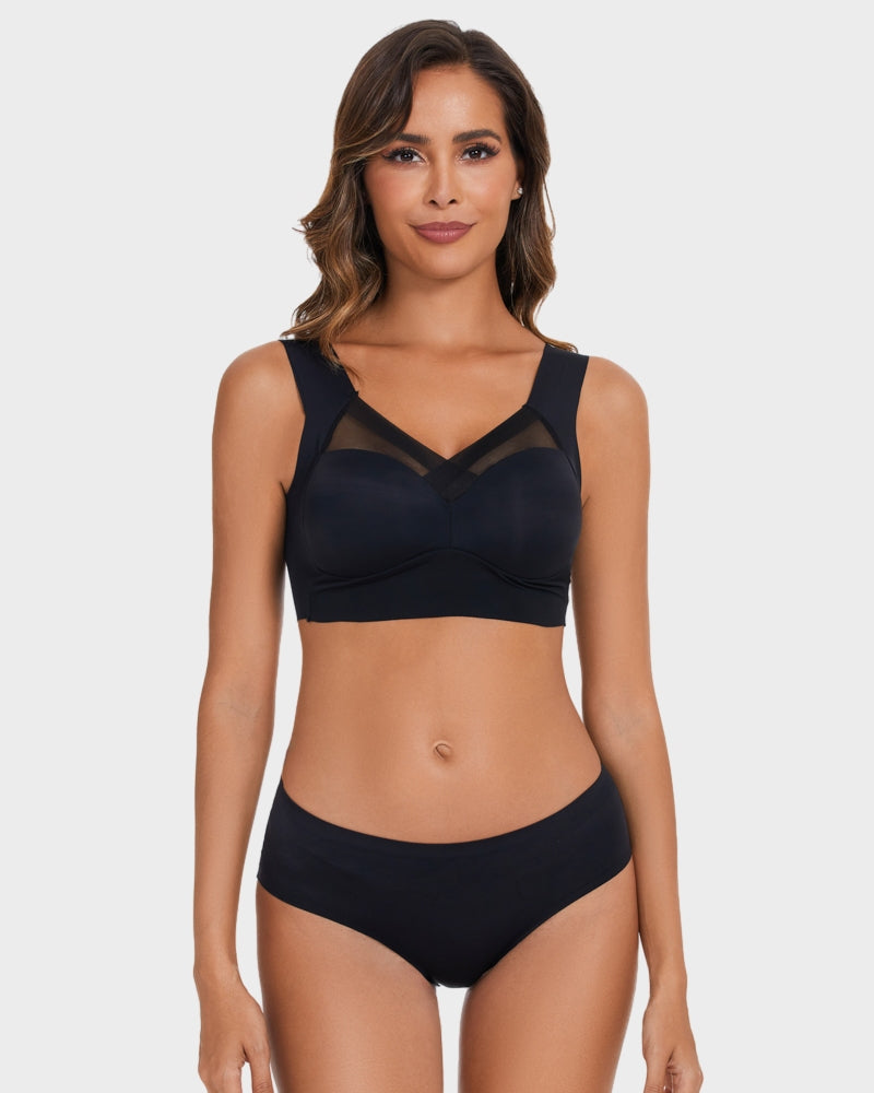 Ultimate Comfort Smoothing Mesh Bra: Wireless, Full Coverage, Breathable Support