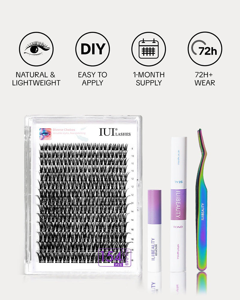 SheCurve X IUI Reusable DIY Cluster Lashes Starter Kit for Effortless Glamour