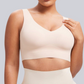 Wireless Back Smoothing V-Neck Seamless Tank Bra with Comfort Support