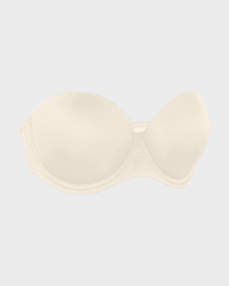 Versatile Underwire Bandeau Bra with Removable Straps for Seamless Support