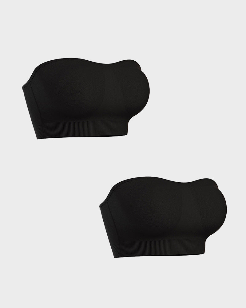 Ultimate Comfort Non-Slip Bandeau Bra: Seamless, Wireless, Strapless Support